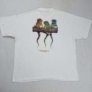 Vintage Cabo San Lucas Mexico T-Shirt Men's Size 2XL White Short Sleeve Iguanas